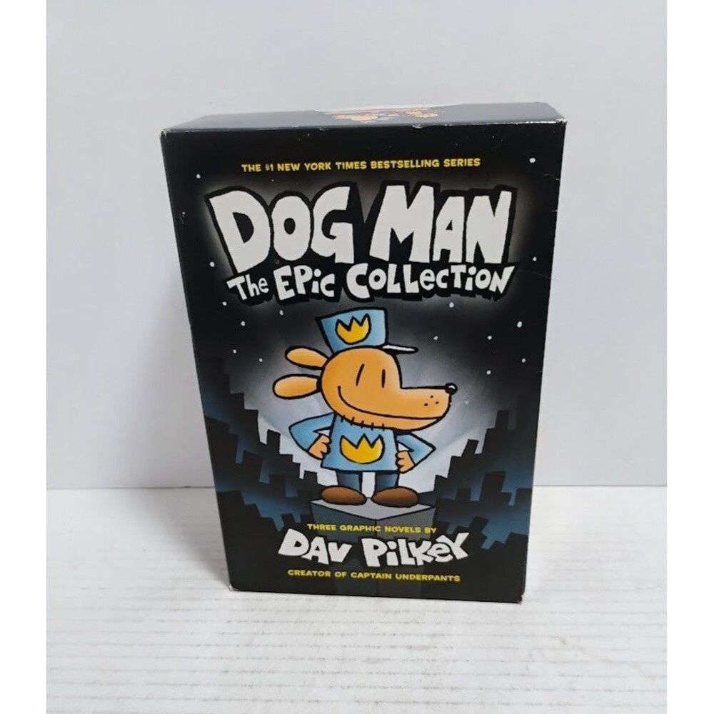 DOG MAN THE EPIC  COLLECTION #1-3 HC GRAPHIC  NOVEL BOX SET  BY DAV PILKEY